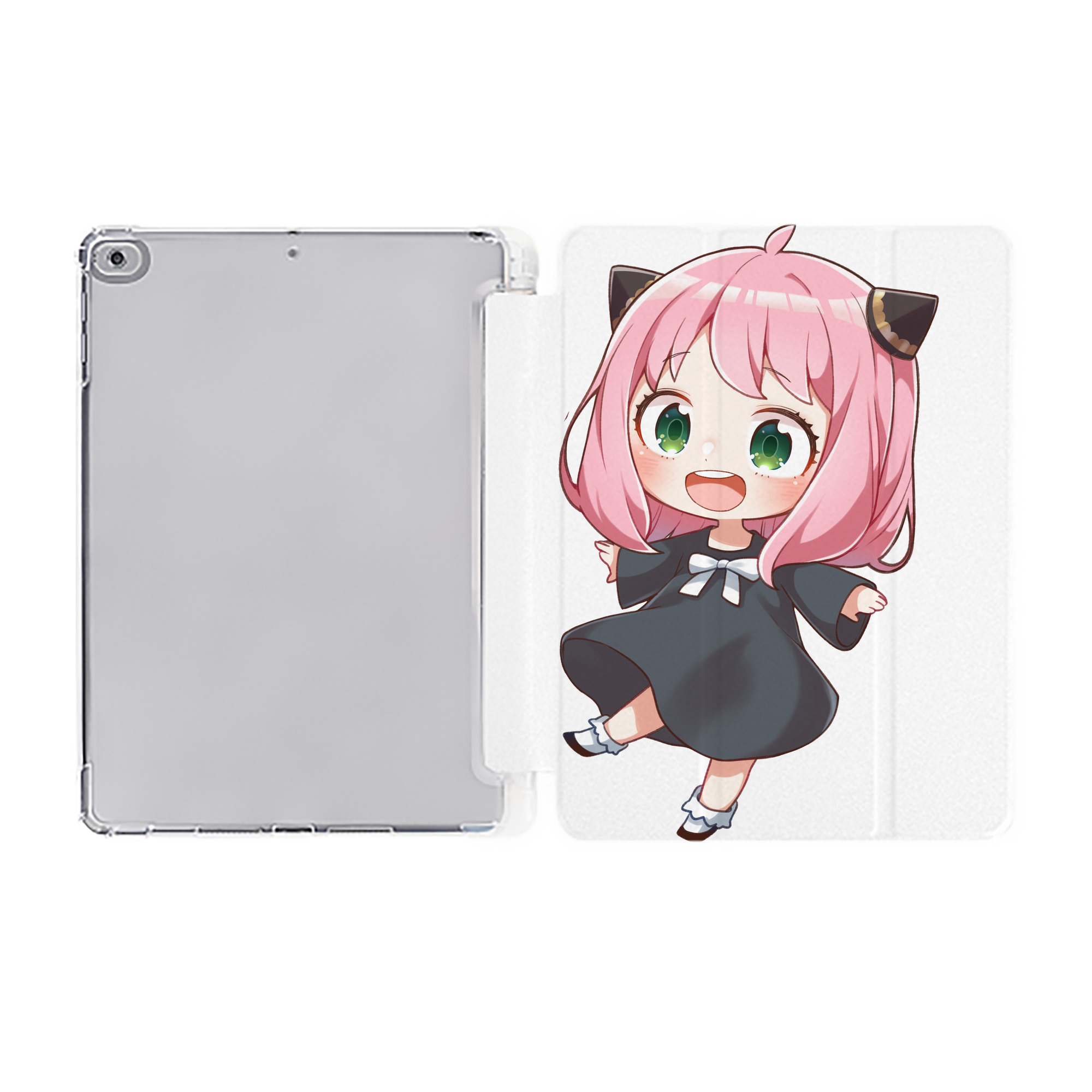 （画像用） SPY×FAMILY间谍家家酒 IPad ケース ペン収納付き 三つ折りスタンド PUレザー×シリコン 対応機種9.5/10.5/10.9インチ